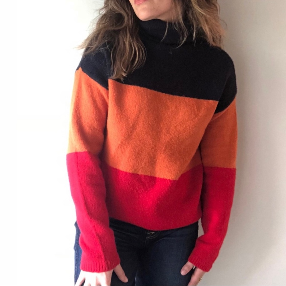 C&C California Color Block Sweater - image 1